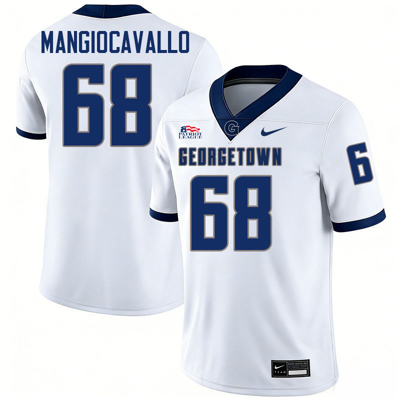 Georgetown Hoyas #68 Dean Mangiocavallo College Football Jerseys,Uniforms-White